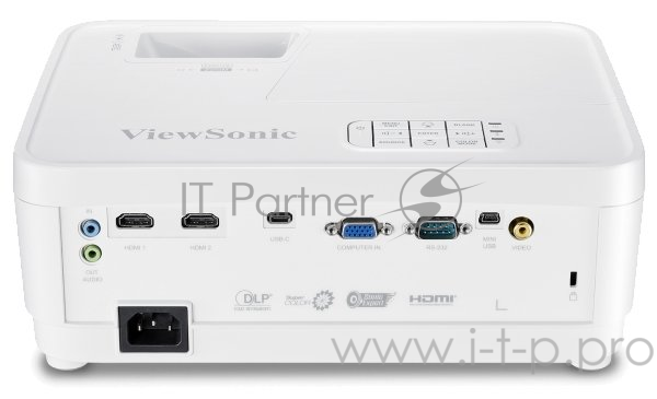 Проектор ViewSonic PX706HD (DLP, 1080p 1920x1080, 3000Lm, 22000:1, 2xHDMI, USB Type-C, 1x5W Cube speaker, 3D Ready, lamp 15000hrs, short-throw, White, 2.7kg)