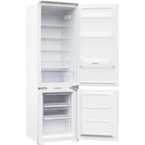 Холодильник Shivaki BMRI-1774 Ширина 54,0см,/2-камерн.,/250л/ высота 178.5см,/ морозильное отд. нижнее/65л/ класс ST/энергопотр. A/ цвет белый