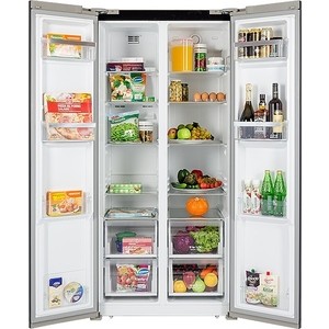 Холодильник HIBERG RFS-480DX NFB матовый черный