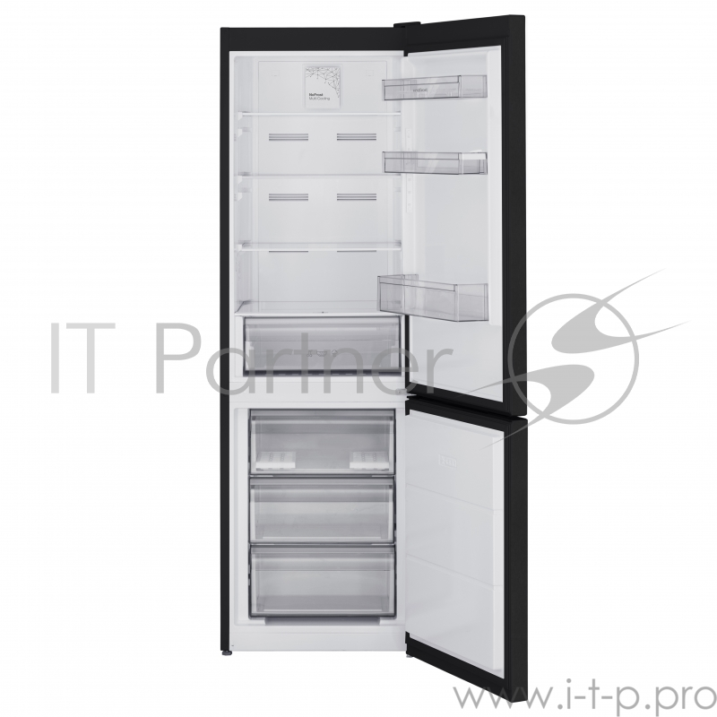 Холодильники с No Frost Vestfrost 186x60x65, объем камер 230+94, No Frost, морозильная камера снизу, Вороненый стальной