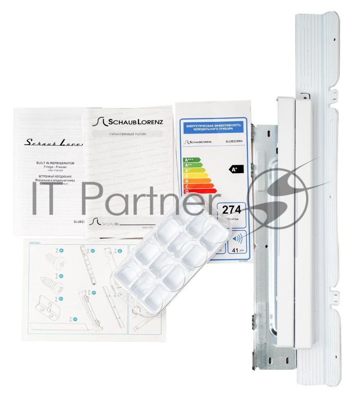 Встраиваемые холодильники Schaub Lorenz 177x54x54.5, 158/58, No Frost в морозильной камере, LED, петли справа, A+, 43 дБ, нижняя морозильная камера