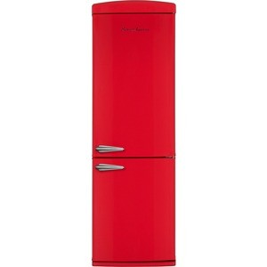 Холодильники с нижней морозильной камерой Schaub Lorenz 190x60.5x67, 231/87, LED, петли справа, A+, нижняя морозильная камера, ярко-красный