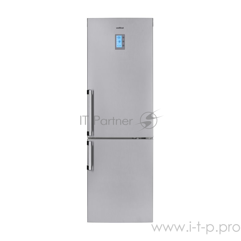Холодильники с No Frost Vestfrost 200x60x63, объем камер 258+72, No Frost, дисплей, зона свежести, морозильная камера снизу, серебристый