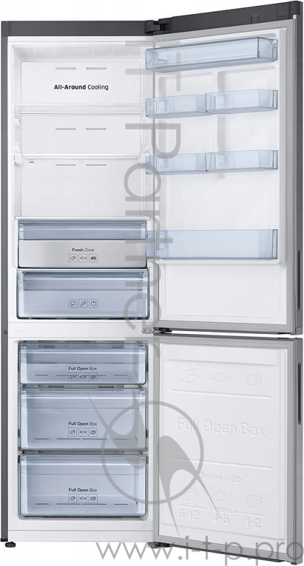 Холодильник Samsung RB34K6220S4 (двухкамерный) Объем: 344л (246 + 98). ВхШхГ: 1917 Х 595 Х 664 мм. Цвет: нержавеющая сталь