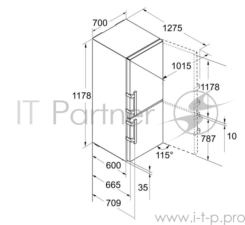 Холодильник LIEBHERR BluPerformance Comfort BioFresh, 70 см