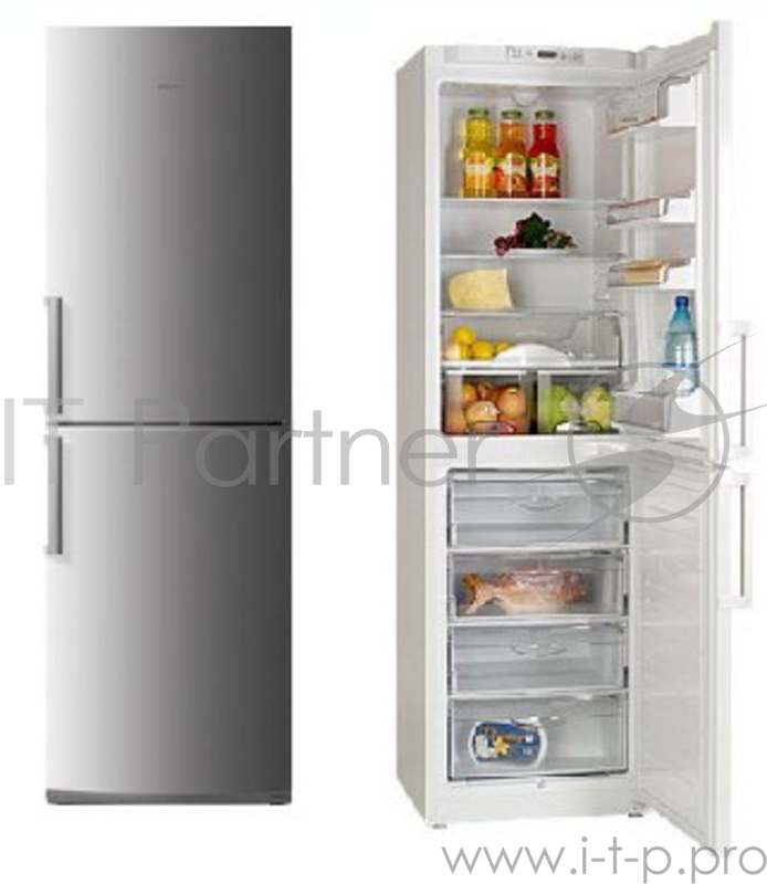 Холодильник Atlant 6325-181 серебро (серебристый, 365 л (211-154),2 комп-ра, класс А+, электронное управление)