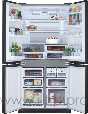 Холодильник Sharp SJ-EX98FSL серебристый (двухкамерный)