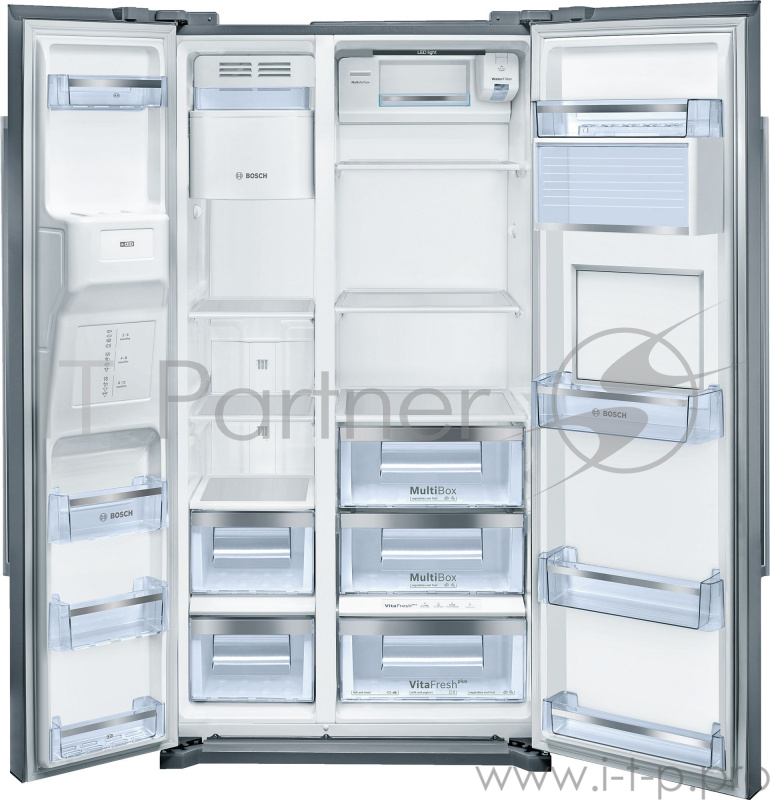Холодильник BOSCH Холодильник BOSCH/ 171x91x72 см, объем камер 373+200, No Frost, морозильная камера side by side, цвет: нерж.сталь
