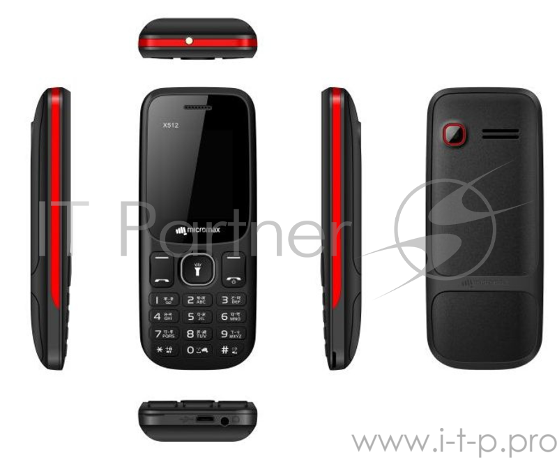 Мобильный телефон Micromax X512 32Mb черный моноблок 2Sim 1.77