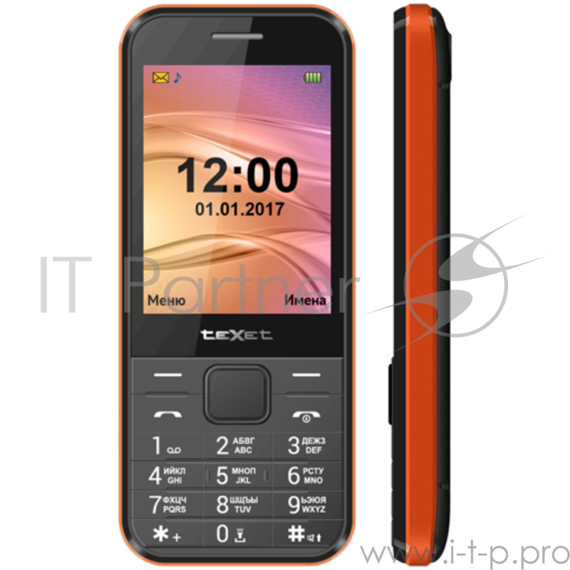 Мобильный телефон teXet TM-302 черный