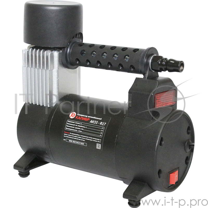 Компрессор автомобильный КАЛИБР AK55-R17 55 л/мин. шланг-5 м.