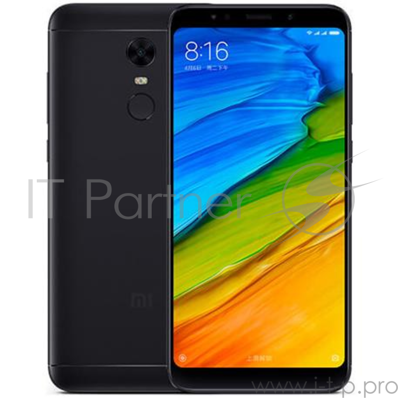 Смартфон Xiaomi Redmi 5 Plus Black, 5.9'' 2160x1080, 2.0GHz, 8 Core, 4GB RAM, 64GB, up to 128GB flash, 12Mpix/5Mpix, 2 Sim, 2G, 3G, LTE, BT, Wi-Fi, GPS, Glonass, Micro-USB, 4000mAh, 180g, 158.5x74.45x8.05