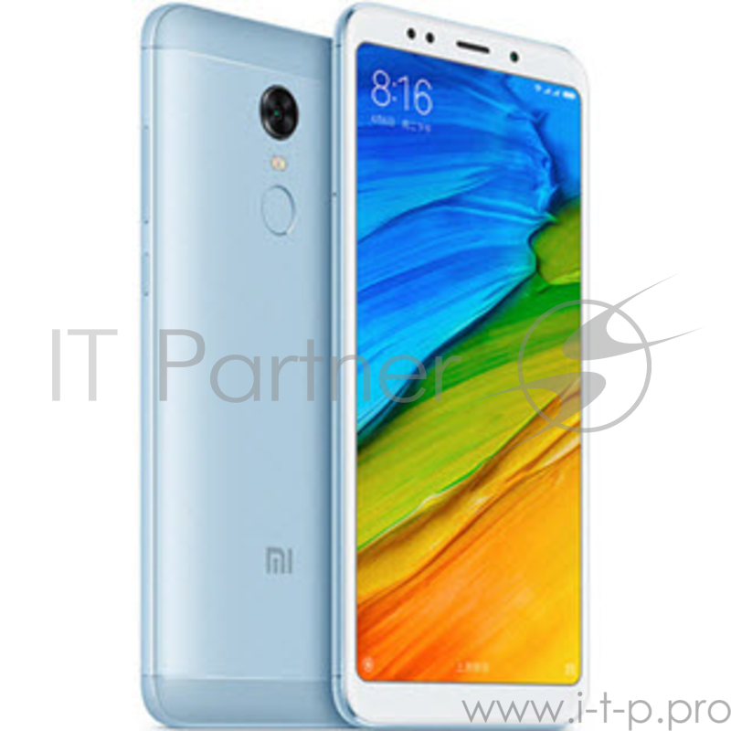 Смартфон Xiaomi Redmi 5 Plus Blue, 5.9'' 2160x1080, 2.0GHz, 8 Core, 4GB RAM, 64GB, up to 128GB flash, 12Mpix/5Mpix, 2 Sim, 2G, 3G, LTE, BT, Wi-Fi, GPS, Glonass, Micro-USB, 4000mAh, 180g, 158.5x74.45x8.05