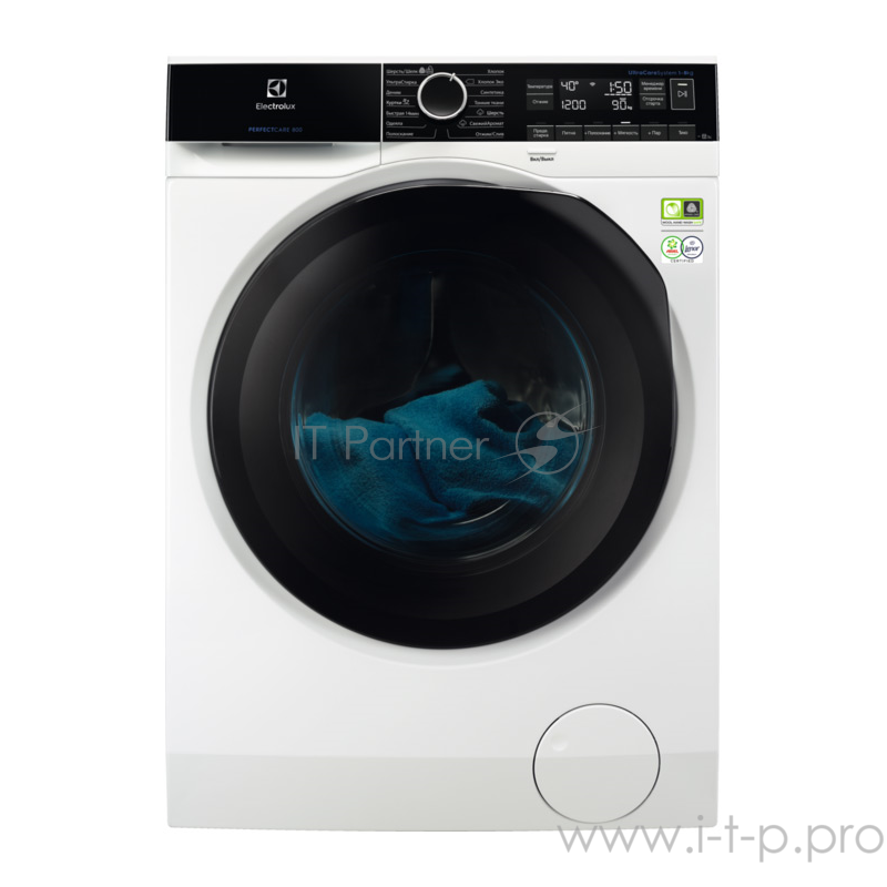 Стиральная машина ELECTROLUX EW8F1R48B / 85x60x59.7, фронтальная загрузка, 8 кг, отжим 1400 об/мин, классы A-70%/A/B, глубина 60 см, большой ЖК дисплей, предварительное смешивание моющего средства и кондиционера, фаза обработки паром