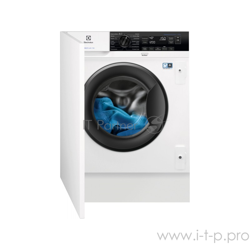 Встраиваемая стиральная машина ELECTROLUX EW7F3R48SI / Загрузка 8кг, 1400 об/мин, A-30%/A/B, дисплей, обработка паром с ароматизатором, экоинвертор, защита от протечек