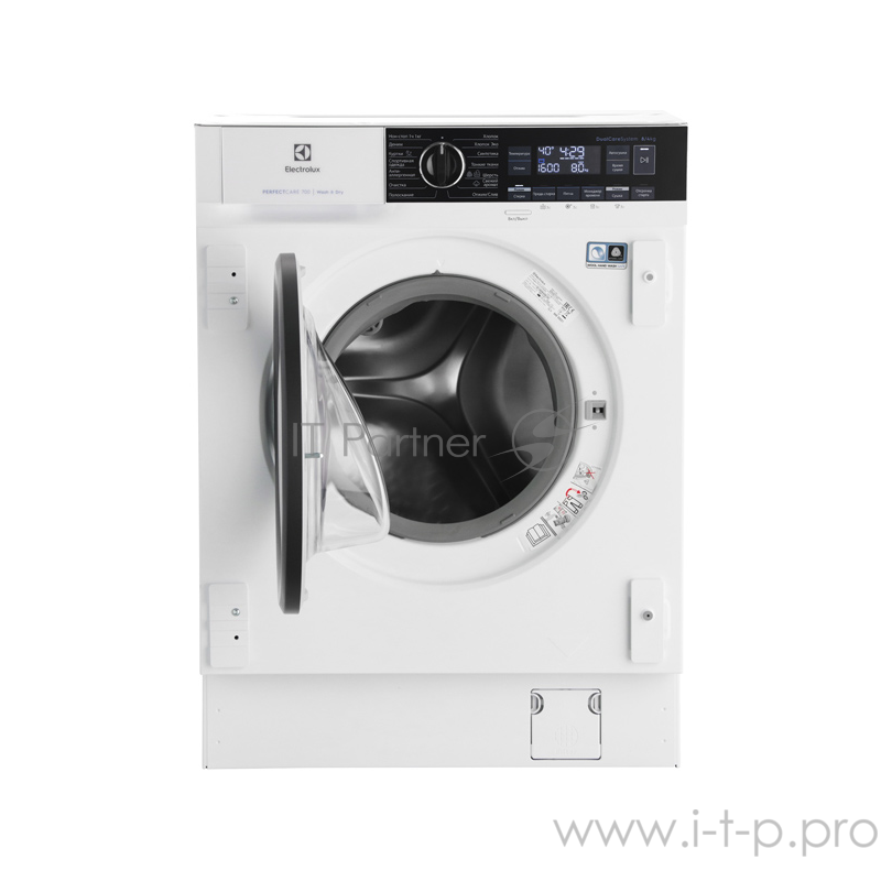 Встраиваемая стиральная машина ELECTROLUX EW7W3R68SI / загрузка 8кг, Сушка 4 кг, 1600 об/мин, A, дисплей, защита от протечек