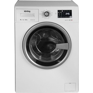 Стиральная машина Korting KWM 39F1265 / 85х59.5х39см, фронтальная загрузка, 6 кг, 1200 об/мин, сенсорное управление, LED индикация настроек и этапов выполнения программ, 15 программ стирки, отложенный старт, А+++, белая