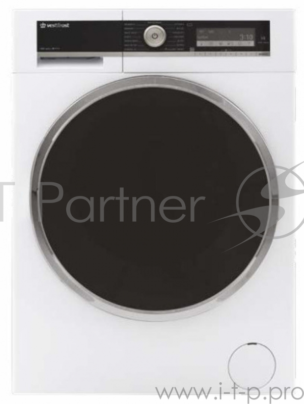 Полноразмерные стиральные машины Vestfrost 84.5x59.7x58.2, фронтальная загрузка, 15 программ, 8 кг, 1400 об/мин, сенсорный дисплей, А+++, белая