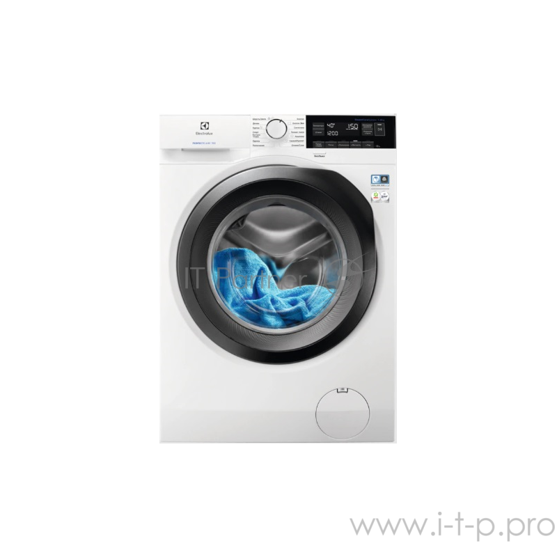 Стиральная машина ELECTROLUX EW7F3R48S / 85x60x57.2, фронтальная загрузка, 8 кг, отжим 1400 об/мин, классы A-50%/A/B, глубина 60 см, большой цифровой ЖК дисплей, инверторный двигатель, разглаживание и освежение белья при помощи пара, ароматизация бел