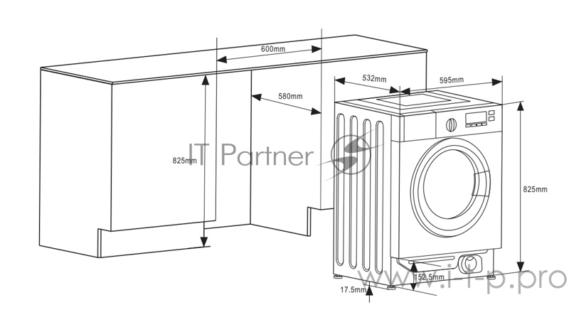 Встраиваемые стиральные машины Weissgauff WMI 6148D