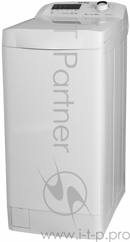 Стиральные машины с вертикальной загрузкой Korting 90х40х60, вертикальная загрузка, 6 кг, 800 об/мин, сенсорное управление, LED индикация настроек и этапов выполнения программ, 15 программ стирки, отложенный старт, А+++, белая