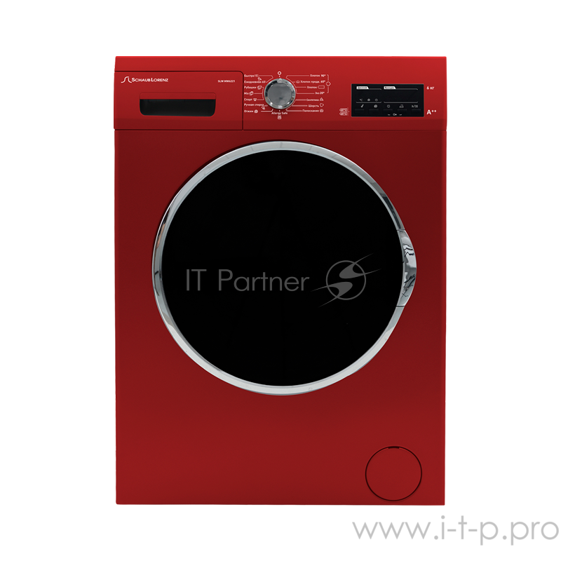 Узкие стиральные машины Schaub Lorenz 84.5x59.7x41.6 см, загрузка фронтальная, 6кг, до 1200 об/мин при отжиме, A++, LED дисплей, красная