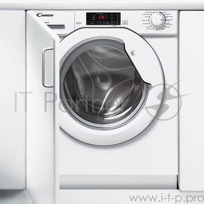Встраиваемая стиральная машина Candy CBWM 814DW-07 8 кг, А+++АВ, 1400 об/мин, DIGIT интерфейс с сенсорным управлением, отсрочка старта до 24 часов, 15 программ, Mix Power System+ (эффективная стирка при низких температурах), быстрая стирка класса А з