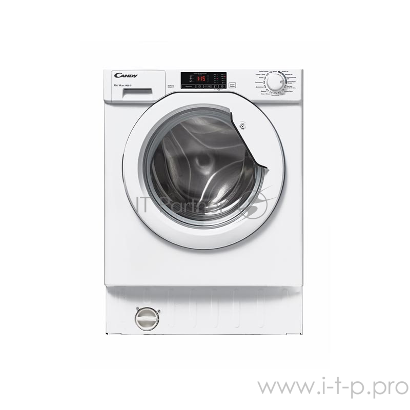 Встраиваемая стиральная машина Candy CBWM 814DW-07 8 кг, А+++АВ, 1400 об/мин, DIGIT интерфейс с сенсорным управлением, отсрочка старта до 24 часов, 15 программ, Mix Power System+ (эффективная стирка при низких температурах), быстрая стирка класса А з