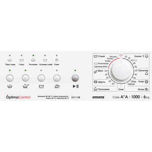 Стиральная машина Atlant 60У108 класс: A+ загр.фронтальная макс.:6кг белый