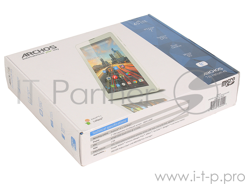 Планшетный компьютеры Archos 70b Helium 4G {1.3Ghz/7'' IPS/1Gb/8Gb/4G LTE/Dual SIM/SD/WiFi/BT/And 5.1} 503044