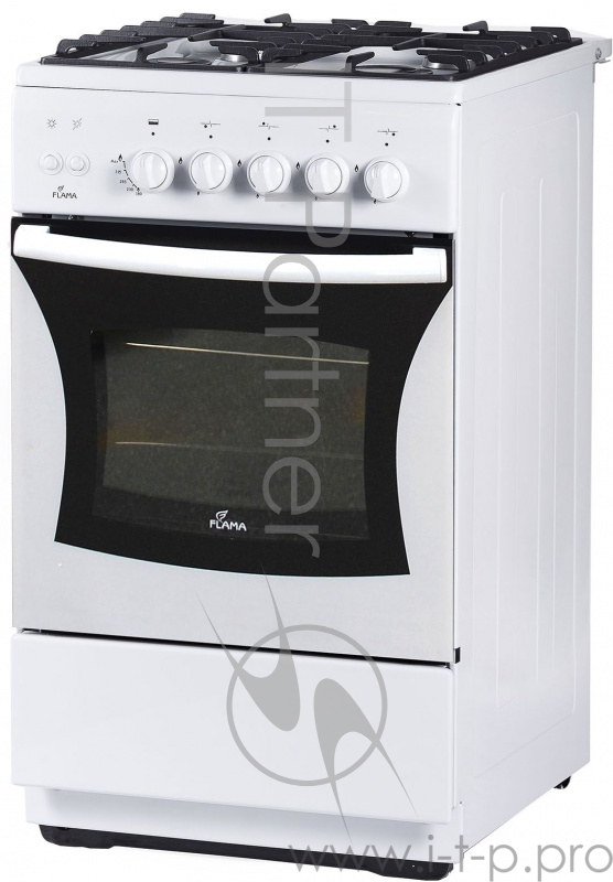 Плита Газовая Flama FG 24230 W белый (без крышки) реш.чугун