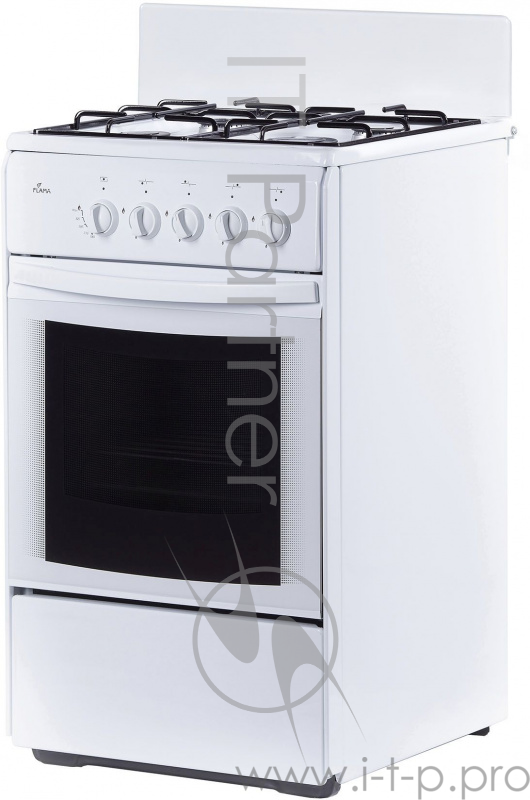 Плита Газовая Flama RG 24035 W белый (без крышки) реш.эмаль