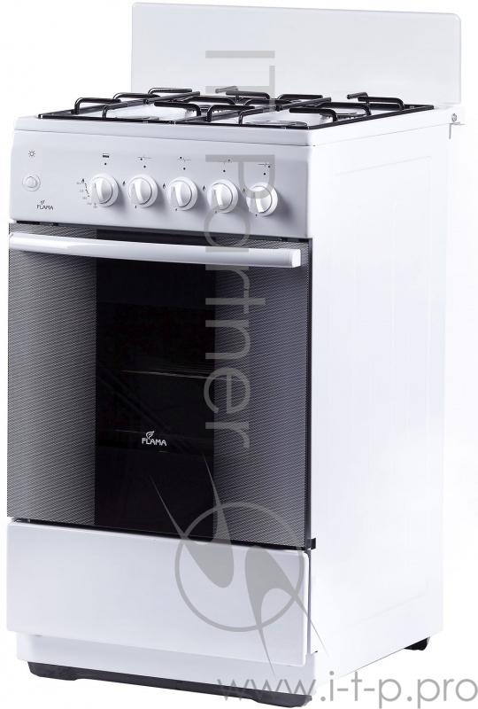 Плита Комбинированная Flama AK 1416 W белый (без крышки) реш.эмаль