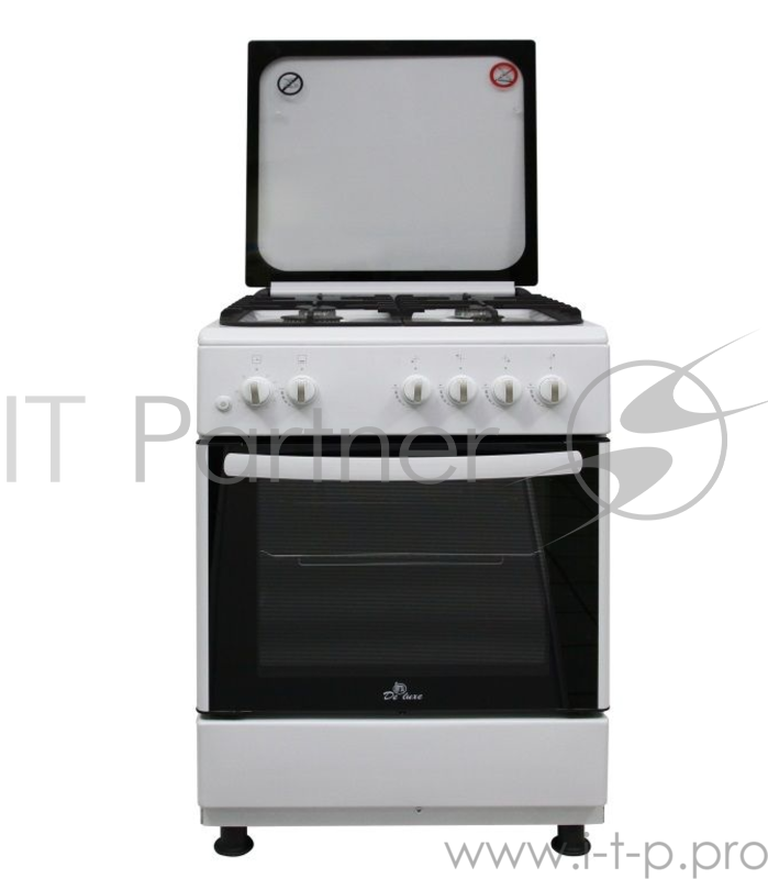 Газовая плита De Luxe 606040.24-001г(кр)чр белый Cистема
