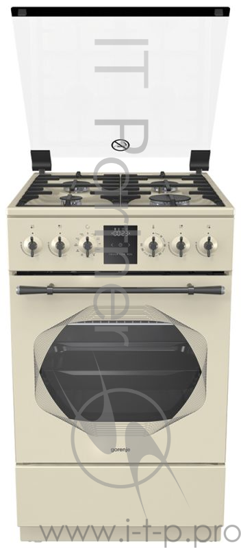 Комбинированная плита Gorenje K53INI комб/пл, Цвет: Слоновая кость, Материал дверцы: Стеклянная дверца, GentleClose: шарнир с плавным закрыванием дверцы духовки, Крышка: Стеклянная крышка, Тип духовки: Мультифункциональная духовка, Газовая варочная п