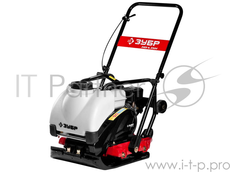 Виброплита ЗУБР ЗВПБ-15 АX прямого хода для асфальта 15кН 530х300мм двиг.honda 4кВт 5.5лс 97кг