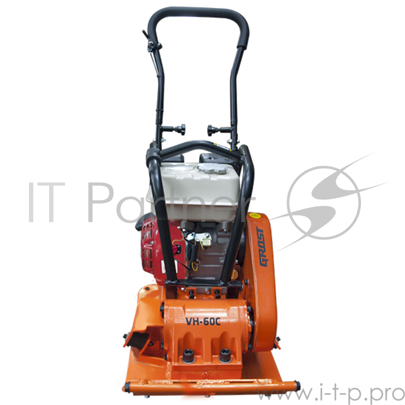 Виброплита GROST VH 60C 4кВт 12.5кН 25см 25-30м/мин 510х370мм 65кг