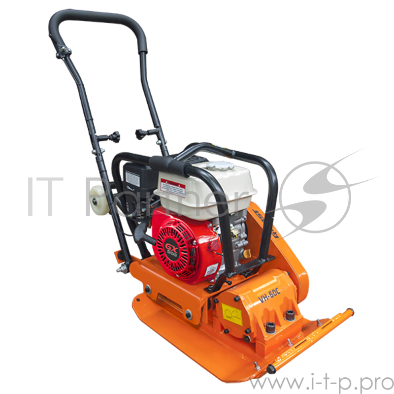 Виброплита GROST VH 60C 4кВт 12.5кН 25см 25-30м/мин 510х370мм 65кг