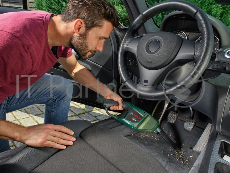 Строительный пылесос Bosch EasyVac 12 (уборка: сухая) зеленый