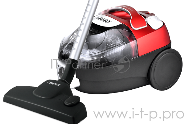 Пылесос Centek CT-2535 (красн/черн) циклон 2000/350Вт, 2 HEPA фильтра, телескоп металл. трубка