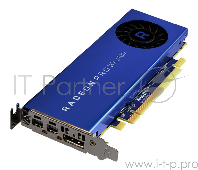Видеокарта Dell PCI-E Radeon Pro WX 3100 AMD WX 3100 4096Mb 256bit DDR5/DPx2 oem