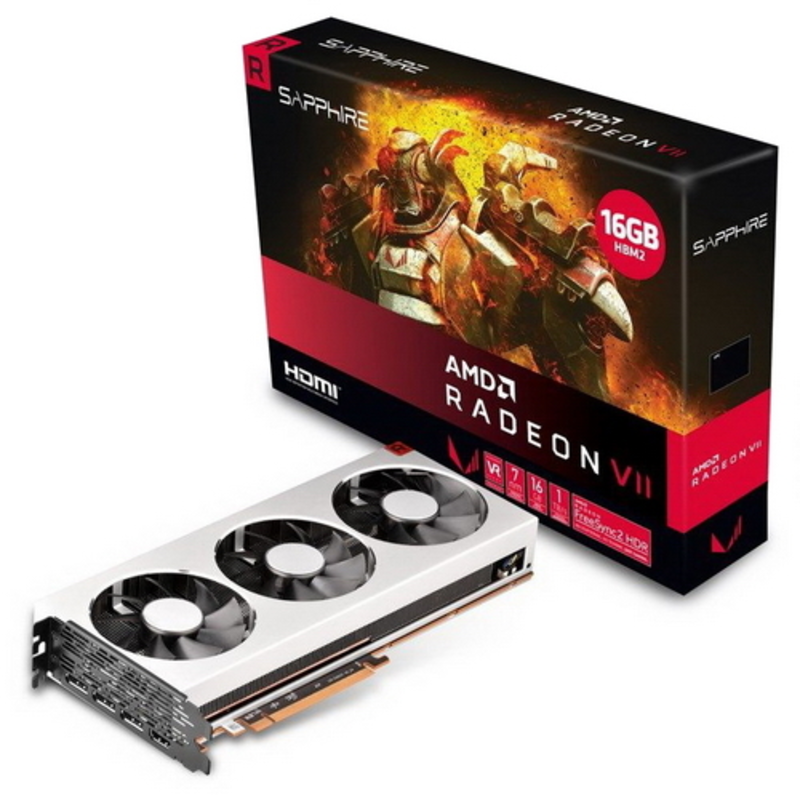 Видеокарта Sapphire PCI-E RADEON VII 16G HBM2 AMD Radeon VII 16384Mb 4096bit HBM2 1400/1000/HDMIx1/DPx3/HDCP Ret
