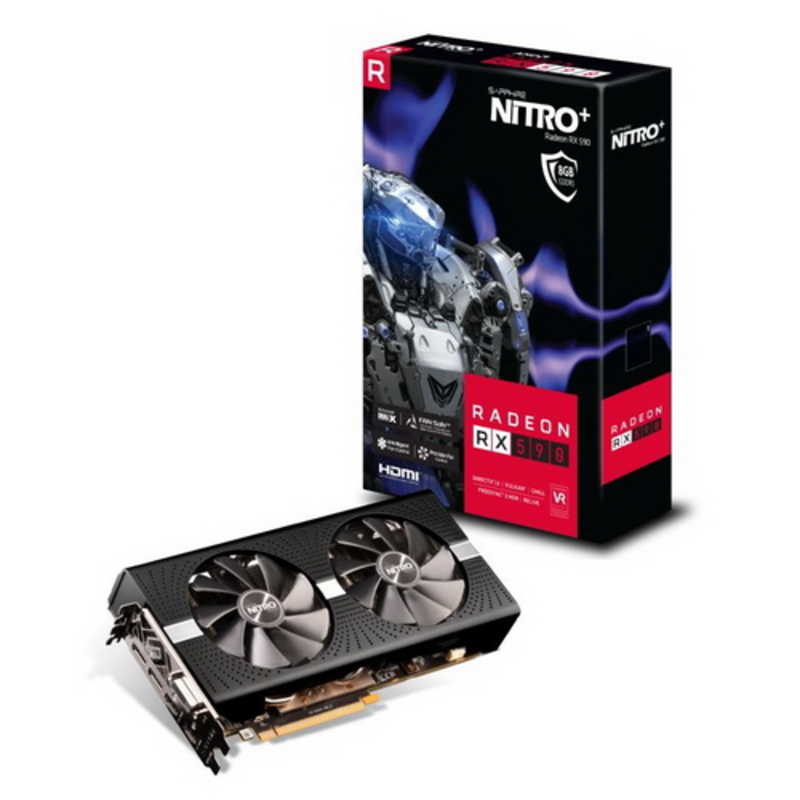 Видеокарта Sapphire PCI-E 11289-05-20G NITRO+ RADEON RX 590 8G AMD Radeon RX 590 8192Mb 256bit GDDR5 1560/8400 DVIx1/HDMIx1/DPx1/HDCP Ret
