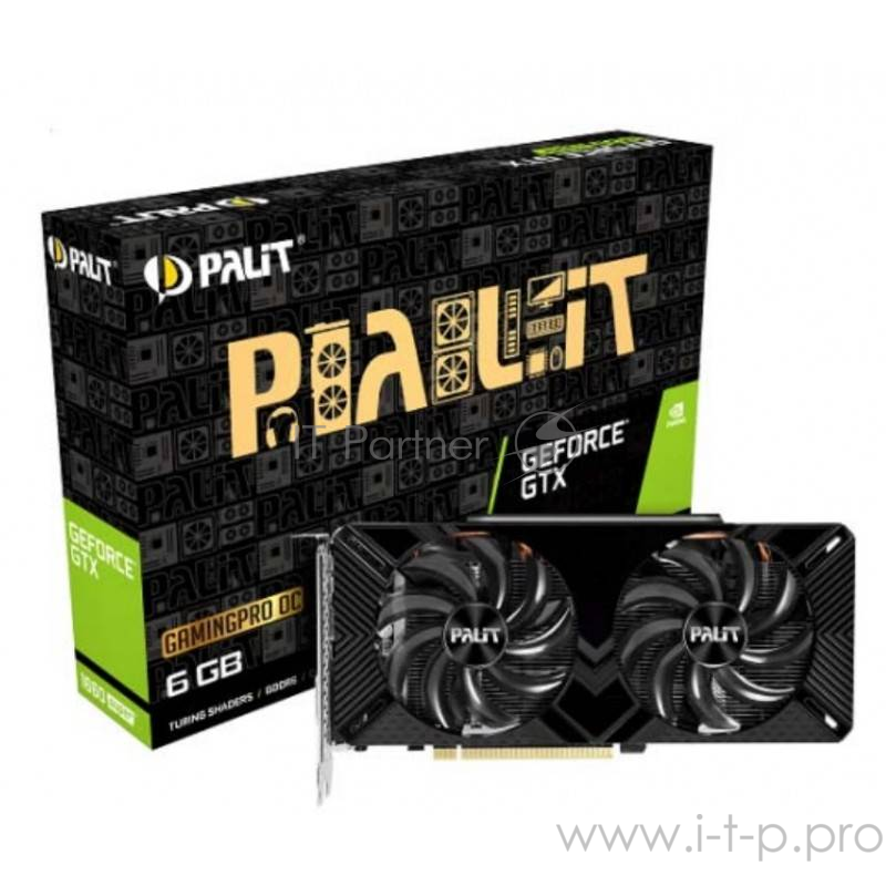 Видеокарта Palit PCI-E PA-GTX1660Ti DUAL 6G nVidia GeForce GTX 1660TI 6144Mb 192bit GDDR6 1500/12000 DVIx1/HDMIx1/DPx1/HDCP Ret