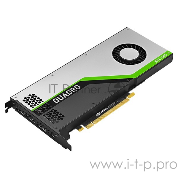 Проф видеокарта 8Gb <PCI-E> PNY nVidia Quadro RTX 4000 <GDDR6, 256 bit, 3*DP, Virtual Link, 1x DP to DVI-D SL, bulk>