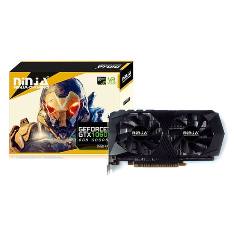 Видеокарта Ninja NK106FG35F, GTX1060 PCIE (1152SP) 3G 192BIT GDDR5 (Dual Link DVI-D/HDMI/DP) , RTL {20}