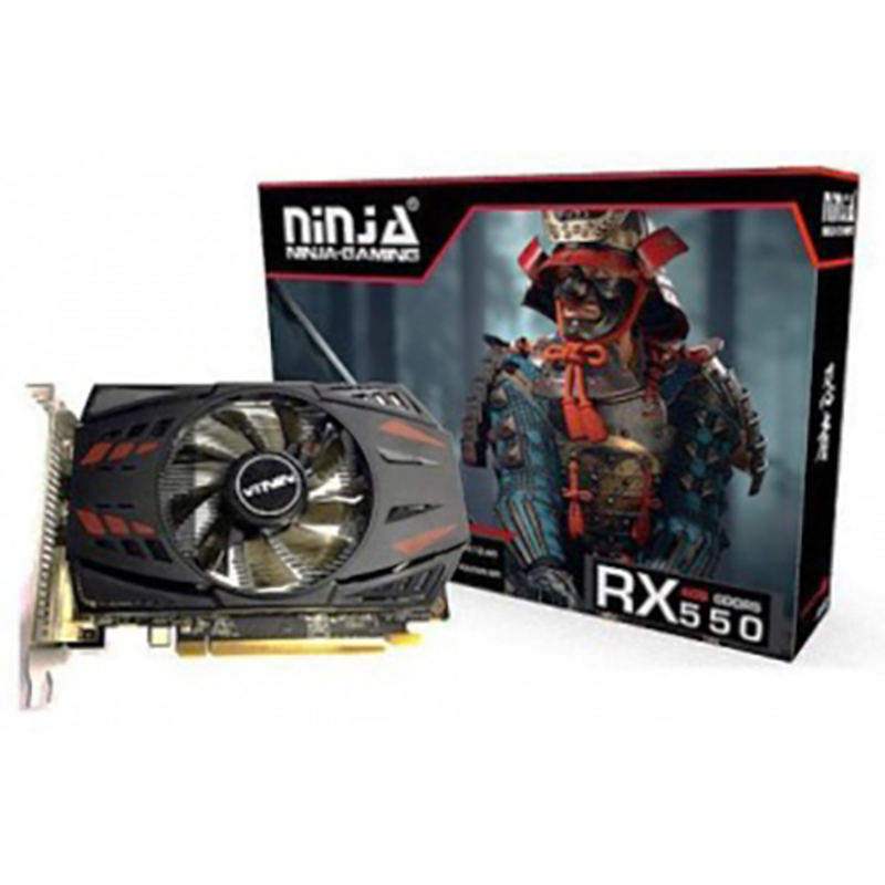 Видеокарта Ninja Radeon RX 550 (512SP) 4GB GDDR5 128Bit (Dual Link DVI-D/HDMI/DP) (AHRX55045F)