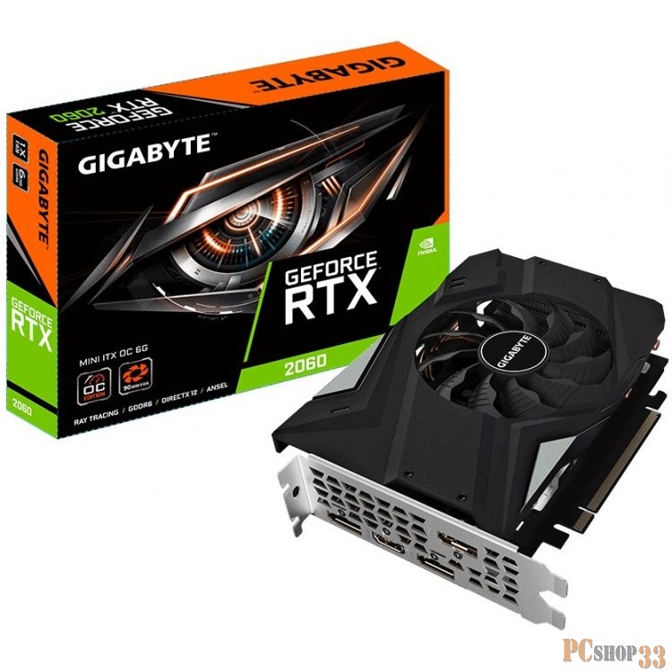 Видеокарта Gigabyte PCI-E GV-N2060IXOC-6GD nVidia GeForce RTX 2060 6144Mb 192bit GDDR6 1680/14000/HDMIx1/DPx3/HDCP Ret