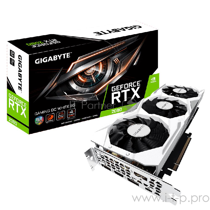 Видеокарта PCIE16 RTX2080 8GB GDDR6 N2080GAMINGOC WH-8GC GIGABYTE