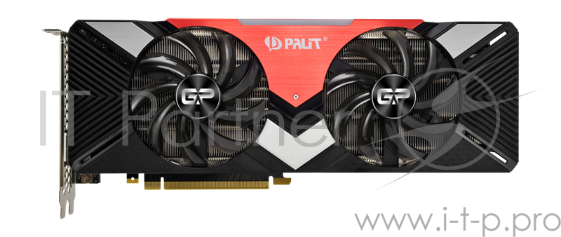 Видеокарта PALIT GeForce RTX2080 GAMING PRO / 8GB GDDR6 256bit 14Gbps 1740MHz 3xDP HDMI USB-C / NE62080T20P2-180A / RTL